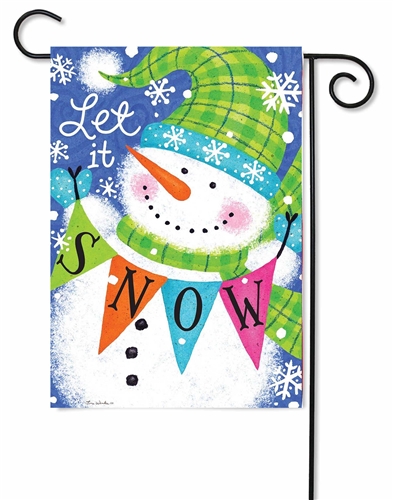 Snowman Banner Decorative Garden Flag