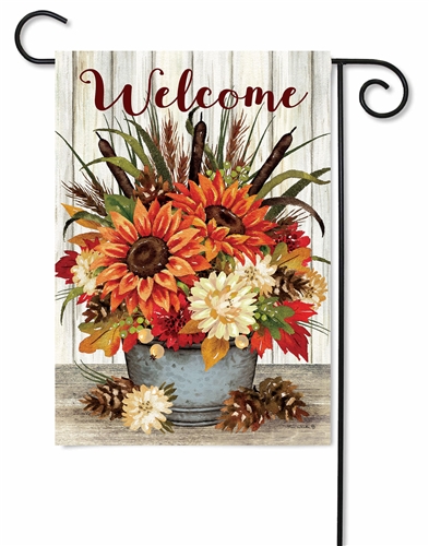 Sunflowers & Cattails Decorative Garden Flag