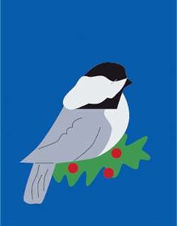 Chickadee Handcrafted Applique Flag shops