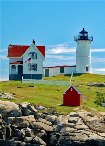 Nubble Lighthouse House Flag