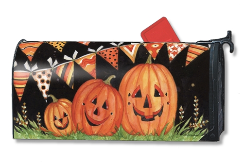 Party Time Pumpkins MailWraps Mailbox Cover