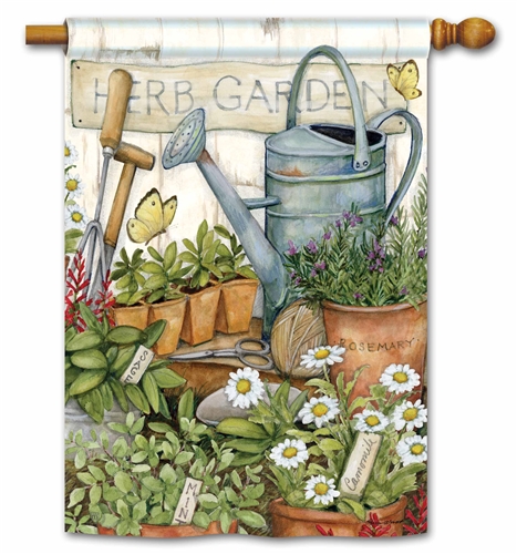 Planting Herbs BreezeArt Standard House Flag