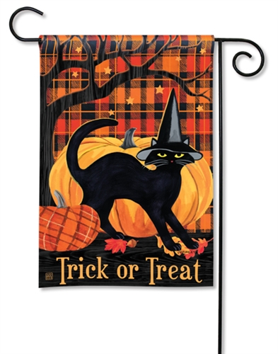 Witch Hat Cat BreezeArt Garden Flag
