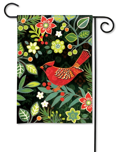 Folk Cardinal BreezeArt Garden Flag