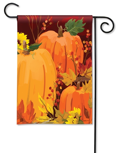 Harvest Pumpkins BreezeArt Garden Flag