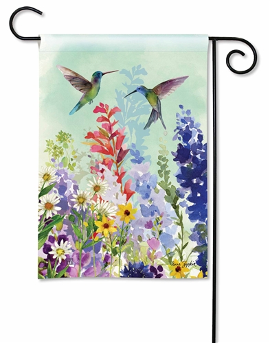 Spring Hummingbirds BreezeArt Garden Flag