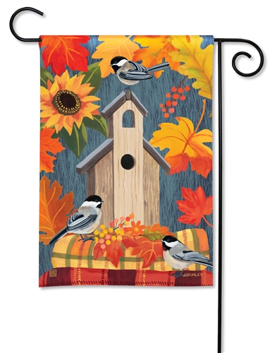 Fall Birdhouse BreezeArt Garden Flag