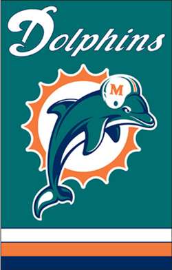 Miami Dolphins Garden Flag with Stand Holder