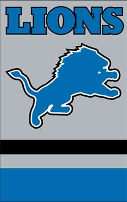 Fremont Die 2324570847 13 x 18 ft. Detroit Lions Home Flag, 1