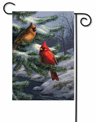 Two Cardinals Decorative Garden Flag